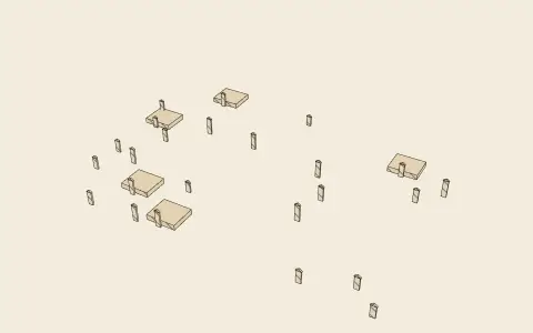 3D model: A cemetery.