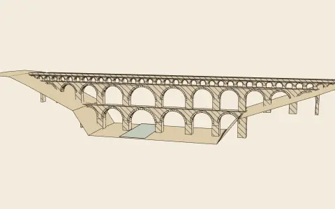 3D model: The aqueduct bridge.