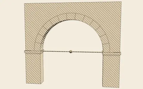 3D model: The arch and its construction.