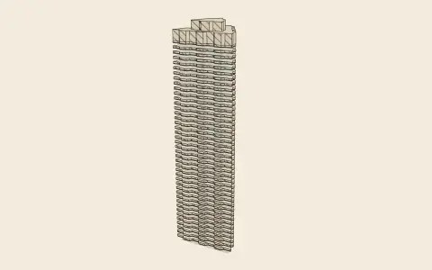 3D model: The Barbican tower.