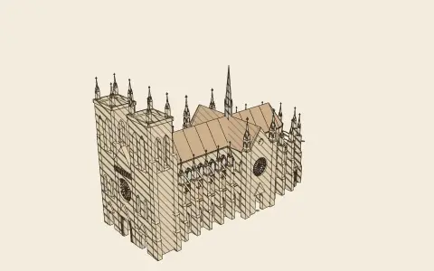 3D model: A High Gothic cathedral.
