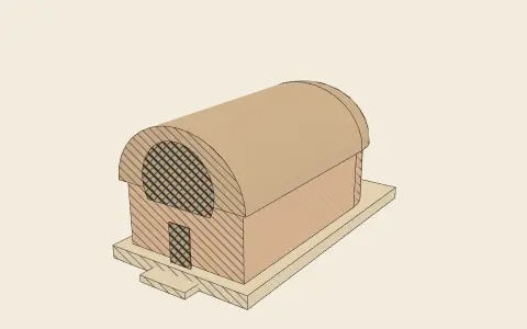 3D model: A chaitya hall.