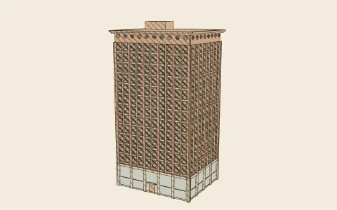 3D model: A Chicago office building.