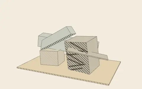 3D model: Deconstructed volumes.