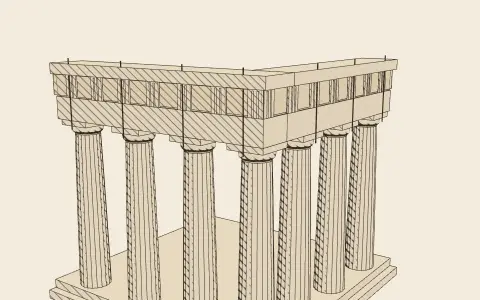 3D model: The Doric corner conflict.