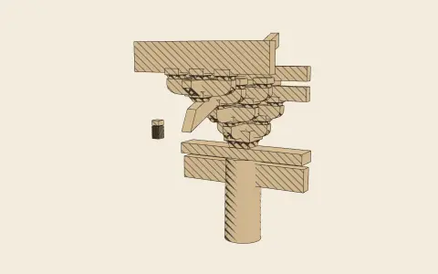 3D model: The bracket set (dougong).