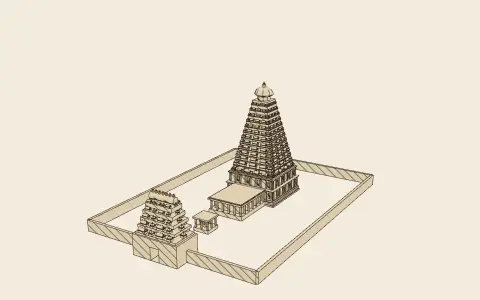 3D model: The Dravida temple.