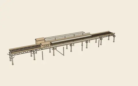 3D model: An elevated railway.