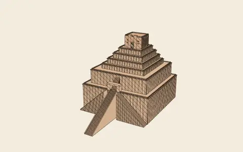 3D model: Etemenanki, the tower of Babylon.