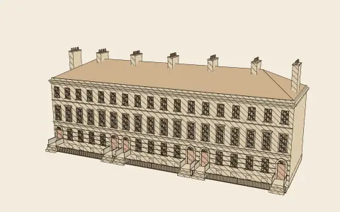 3D model: A Georgian terrace.