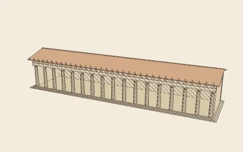 3D model: A Greek stoa.
