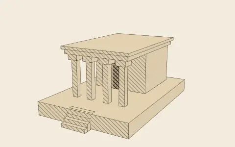 3D model: A Gupta shrine.