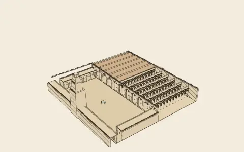 3D model: The hypostyle mosque.