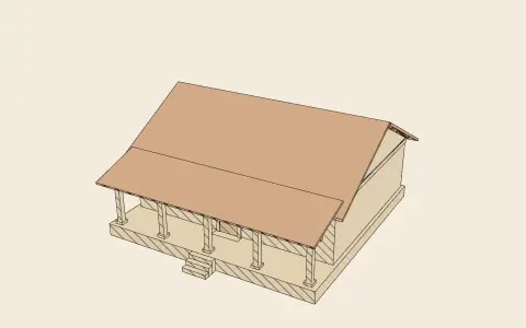 3D model: An Indian house.