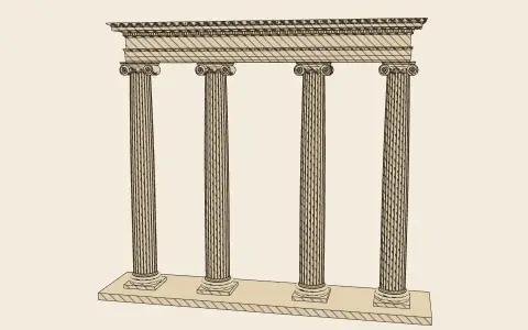 3D model: Intercolumniation.