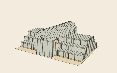 3D model: Iron and glass.