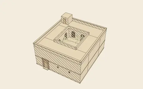 3D model: The courtyard house.