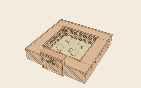 3D model: The caravanserai.