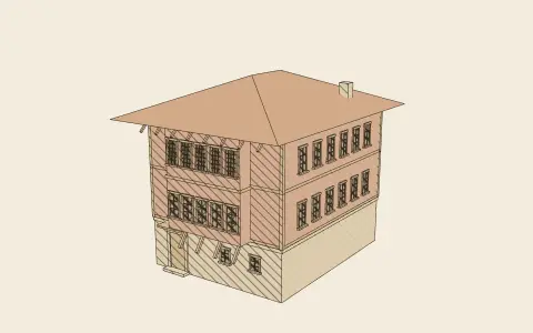 3D model: The Ottoman timber house.