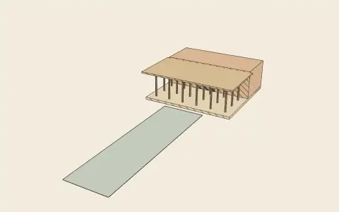 3D model: Garden pavilions.