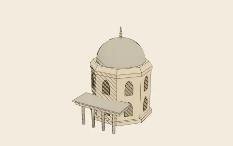 3D model: The türbe.