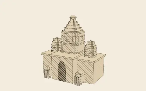 3D model: A gate of Angkor Thom.