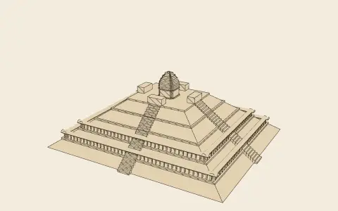 3D model: A Khmer temple-mountain.