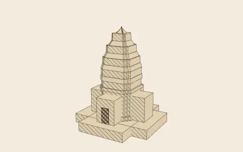 3D model: A Khmer tower-shrine.