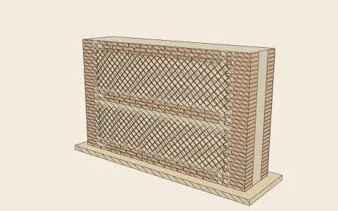 3D model: Walls and bonds.