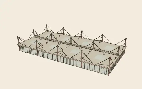 3D model: The masted shed.