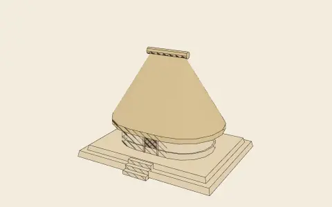 3D model: A Maya house.