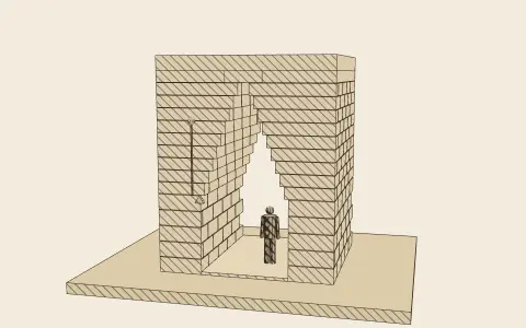 3D model: The corbel vault.