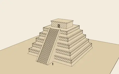 3D model: The Mesoamerican platform pyramid.
