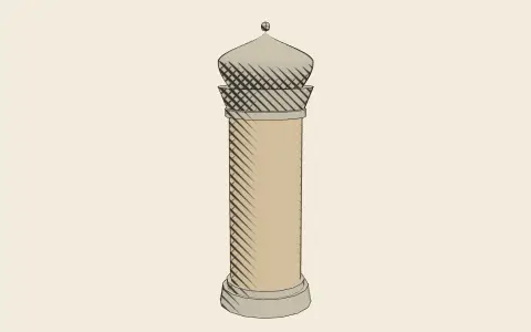 3D model: A Morris column.