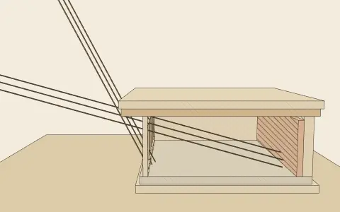 3D model: The passive solar house.