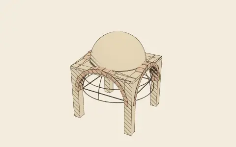 3D model: Pendentive and squinch.