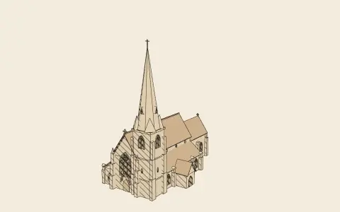 3D model: A Pugin parish church.