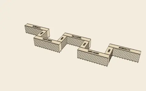 3D model: Housing à redents.