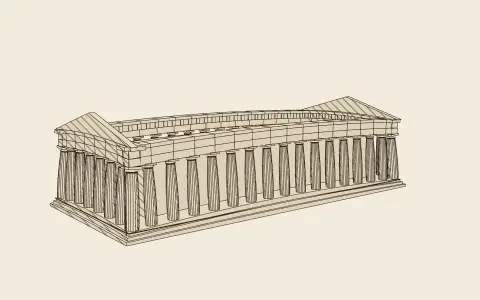 3D model: The refinements of the Parthenon.