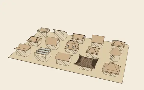 3D model: Roofs of the world.