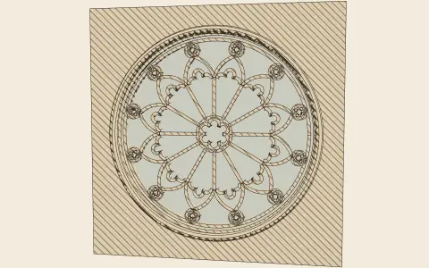 3D model: The rose window.