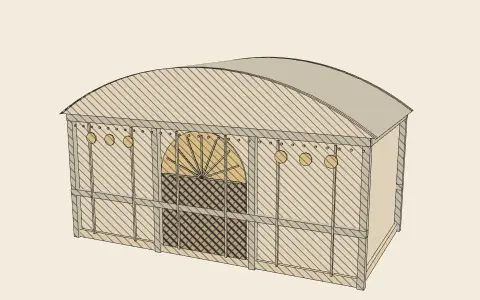 3D model: A Stadtbahn pavilion.