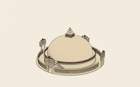 3D model: The stupa.