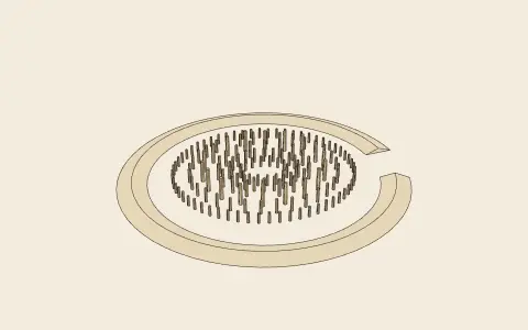 3D model: A timber circle.
