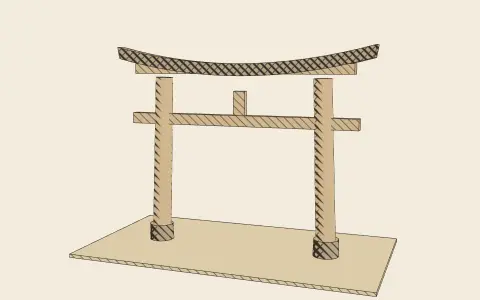 3D model: The torii.