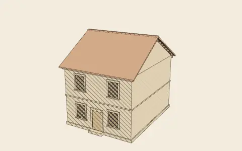 3D model: A town house.