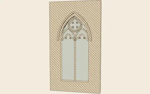 3D model: Window tracery.