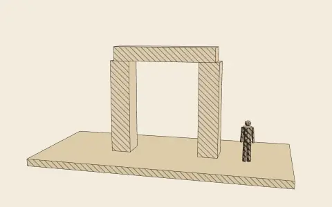 3D model: Post and lintel.