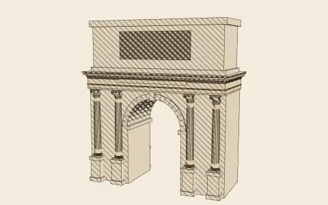 3D model: The triumphal arch.