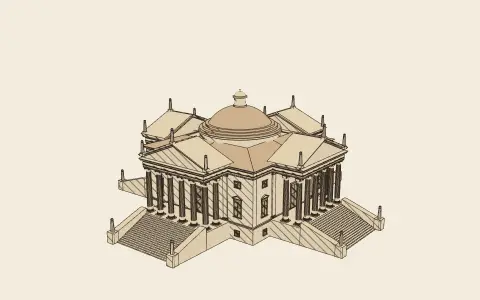 3D model: Villa Rotonda.